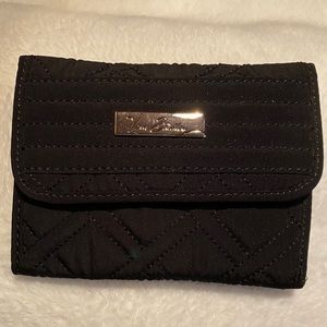 Vera Bradley trifold snap close wallet.